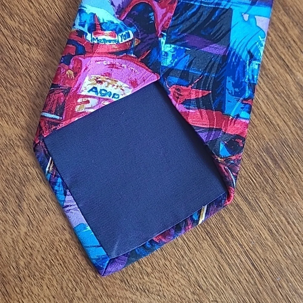 RM STYLE RALPH MARLIN 1994 Tatsu Nakatsu Formula 1 Red Power Silk Tie - Picture 7 of 11